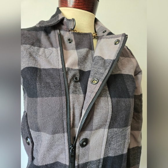 G STAR RAW Grey And Black Plaid Fitted Cotton Jacket. Size XS - Picture 11 of 16